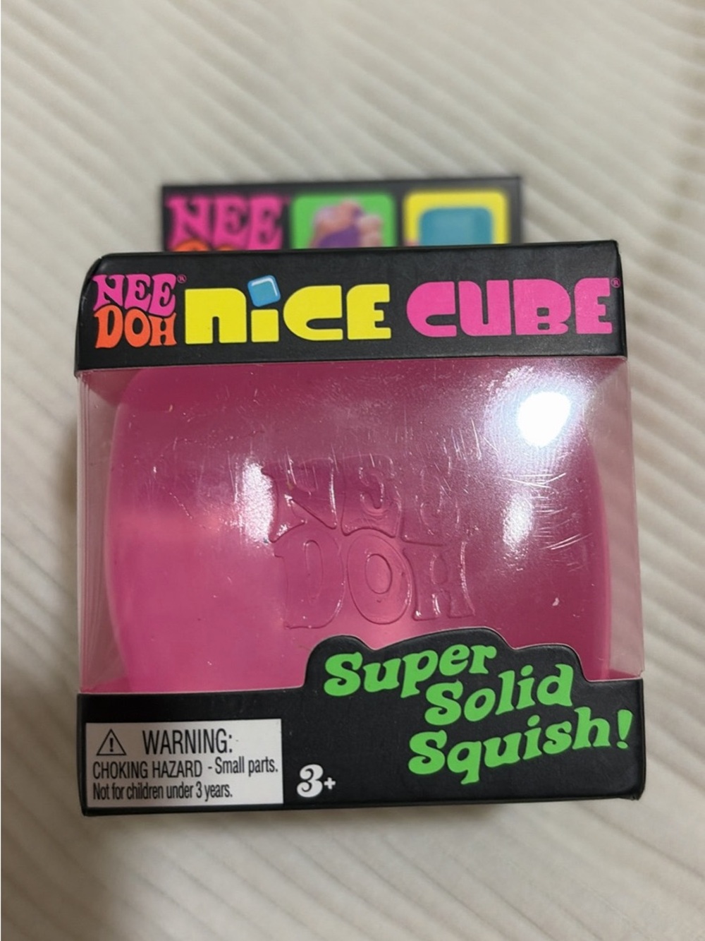 NeeDoh Nice Cube Super Solid Squish - Pink